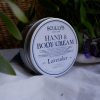 11 Lavender hand and body cream lid on